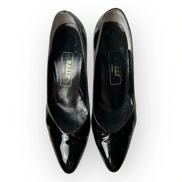 Bally Black Patent Leather Kitten  Heel - Picture 5 of 11